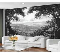GIVLWF Vintage Wallpaper & Wall Decor, Gray Forest Bedroom Wallpaper, Medieval Wall Paper for Living Room, Large Mural - Non Self Adhesive
