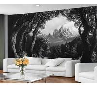 GIVLWF Vintage Wallpaper & Wall Mural, Grey Forest Bedroom Wallpaper, Medieval Wall Paper for Living Room, Mural & Home Decor - Non Self Adhesive