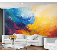 GIVLWF Wallpaper - Abstract Home Decor & Large Mural, Watercolor Wallpaper for Living Room, Bedroom Wall Paper, Wall Mural - Not Self Adhesive, Colorful Graffiti