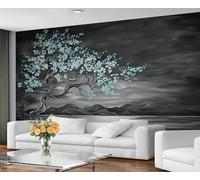 GIVLWF Wallpaper - Abstract Tree Mural & Home Decor, Nature Painting Bedroom Wallpaper, Dark Landscape Wall Paper for Living Room, Large Mural, Not Self Adhesive