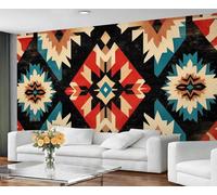GIVLWF Wallpaper Aztec Home Decor & Wall Mural, Native American Bedroom Wallpaper, Western Wall Paper for Living Room, Large Mural - Not Self-Adhesive