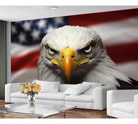 GIVLWF Wallpaper - Bald Eagle Home Decor & Mural, American Eagle Bedroom Wallpaper, Wall Paper for Living Room, Large Wall Mural - Not Self-Adhesive, Patriotic Theme