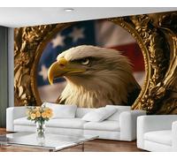 GIVLWF Wallpaper - Bald Eagle Home Decor & Mural, Self Adhesive Wallpaper for Living Room, American Animals Wall Mural, Independence Day Bedroom Wall Paper, Peel and Stick