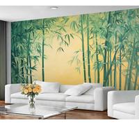GIVLWF Wallpaper - Bamboo Forest Home Decor & Mural, Traditional Asian Bedroom Wallpaper, Green Forest Wall Paper for Living Room, Large Wall Mural (Not Self-Adhesive)