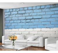 GIVLWF Wallpaper - Brick Wall Home Decor & Mural, Vintage Stone Tiles Bedroom Wallpaper, White Wall Paper for Living Room, Large Wall Mural - Not Self-Adhesive