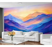 GIVLWF Wallpaper - Colorful Home Decor & Large Mural, Abstract Mountain Wallpaper for Living Room, Bedroom Wall Paper, Wall Mural - Not Self Adhesive, Landscape