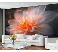 GIVLWF Wallpaper - Dahlia Home Decor & Mural, Self Adhesive Wallpaper for Living Room, Nordic Flowers Wall Mural, Light Luxury and Simple Bedroom Wall Paper, Peel and Stick
