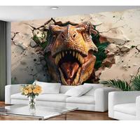 GIVLWF Wallpaper - Dinosaur Home Decor & Mural, Self Adhesive Wallpaper for Living Room, Abstract Animal Wall Mural, Funny Dinosaurs Bedroom Wall Paper, Peel and Stick