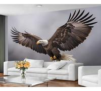 GIVLWF Wallpaper Eagles Mural & Home Decor, Bald Eagle Wallpaper for Living Room, Animal Print Bedroom Wall Paper, Non-Self-Adhesive, Murals for Walls