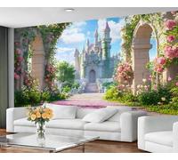 GIVLWF Wallpaper - Fairy Tale Home Decor & Mural, Self Adhesive Wallpaper for Living Room, Girl Castle Wall Mural, Mysterious Landscape Bedroom Wall Paper, Peel and Stick