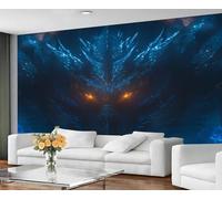 GIVLWF Wallpaper - Fantasy Dragon Home Decor & Mural, Mystical Animal Bedroom Wallpaper, Blue Dragon Wall Paper for Living Room, Large Wall Mural (Not Self-Adhesive)