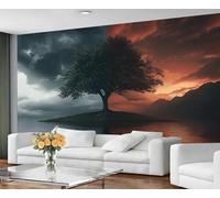 GIVLWF Wallpaper - Fantasy Tree Home Decor & Large Mural, Mysterious Botanicals Wallpaper for Living Room, Bedroom Wall Paper, Wall Mural - Not Self Adhesive, Tree of Life