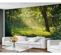 GIVLWF Wallpaper - Forest Home Decor & Large Mural, Nature Landscape Wallpaper for Living Room, Bedroom Wall Paper, Wall Mural - Not Self Adhesive, Spring Greens