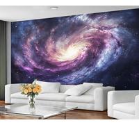 GIVLWF Wallpaper Galaxy Wall Mural & Home Decor, Milky Way Wallpaper for Living Room, Outer Space Bedroom Wall Paper, Non-Self-Adhesive, Murals for Walls