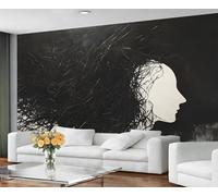 GIVLWF Wallpaper - Girl Home Decor & Large Mural, Long-Haired Woman Wallpaper for Living Room, Bedroom Wall Paper, Wall Mural - Not Self Adhesive, Abstract Girl