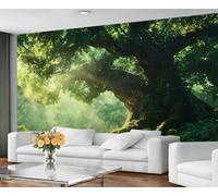 GIVLWF Wallpaper - Green Forest Mural & Home Decor, Fairytale Forest Bedroom Wallpaper, Spring Landscape Wall Paper for Living Room, Large Mural, Not Self Adhesive