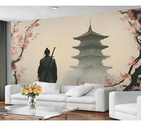 GIVLWF Wallpaper - Japanese Style Home Decor & Mural, Traditional Landscape Bedroom Wallpaper, Oriental Art Wall Paper for Living Room, Large Wall Mural (Not Self-Adhesive)