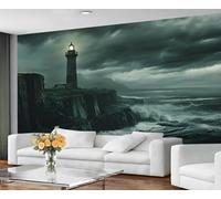 GIVLWF Wallpaper - Lighthouse Bedroom Wallpaper Murals, Nautical Wall Paper for Living Room, Large Mural & Room Decor, Gothic Wall Paper - Not Self Adhesive