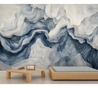 GIVLWF Wallpaper - Marble Home Decor & Mural, Abstract Fluid Texture Bedroom Wallpaper, Modern Simple Wall Paper for Living Room, Large Wall Mural (Not Self-Adhesive)