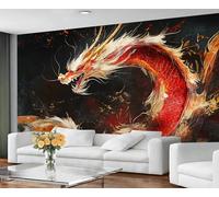 GIVLWF Wallpaper - Oriental Dragon Home Decor & Large Mural, Mythical Oriental Wallpaper for Living Room, Bedroom Wall Paper, Wall Mural - Not Self Adhesive, Asian Animals