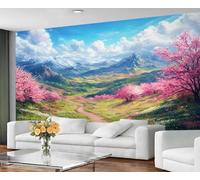 GIVLWF Wallpaper Peel and Stick - Landscape Wallpaper for Living Room - Spring Forest Bedroom Wall Paper - Self Adhesive - Anime Landscape Large Mural & Wall Decor