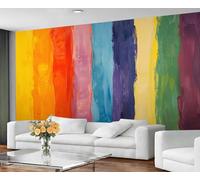 GIVLWF Wallpaper Rainbow Home Decor & Wall Mural, Colorful Graffiti Bedroom Wallpaper, Cartoon Kids Wall Paper for Living Room, Large Mural - Not Self-Adhesive