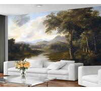 GIVLWF Wallpaper Retro Mural & Home Decor, Medieval Forest Bedroom Wallpaper, Natural Forest Wall Paper for Living Room, Large Wall Mural - Not Self-Adhesive