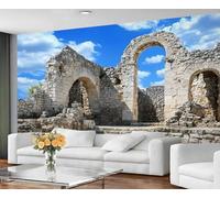 GIVLWF Wallpaper Retro Mural & Wall Decor, Medieval Bedroom Wallpaper, Nature Landscape Wall Paper for Living Room, Non-Self-Adhesive, Murals for Walls