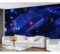 GIVLWF Wallpaper - Snake Home Decor & Mural, Blue Snake Bedroom Wallpaper, Wall Paper for Living Room, Large Wall Mural - Not Self-Adhesive, Mystical Animals