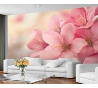 GIVLWF Wallpaper - Spring Floral Home Decor & Large Mural, Cherry Blossoms Wallpaper for Living Room, Bedroom Wall Paper, Wall Mural - Not Self Adhesive, Japanese Floral