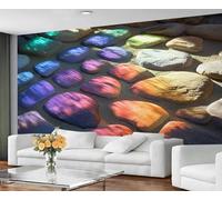 GIVLWF Wallpaper - Stone Texture Mural & Home Decor, Colorful Bedroom Wallpaper, Pebbles Wall Paper for Living Room, Large Wall Mural - Not Self-Adhesive