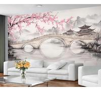 GIVLWF Wallpaper - Traditional Landscape Home Decor & Mural, Self Adhesive Wallpaper for Living Room, Asian Oriental Wall Mural, Natural Painting Bedroom Wall Paper, Peel and Stick