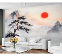 GIVLWF Wallpaper - Traditional Painting Home Decor & Large Mural, Asian Landscape Wallpaper for Living Room, Bedroom Wall Paper, Wall Mural - Not Self Adhesive, Oriental Nature