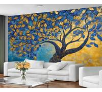 GIVLWF Wallpaper - Tree of Life Home Decor & Large Mural, Abstract Tree Wallpaper for Living Room, Bedroom Wall Paper, Wall Mural - Not Self Adhesive, Norse Mythology Botanicals