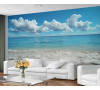GIVLWF Wallpaper - Tropical Home Decor & Mural, Self Adhesive Wallpaper for Living Room, Ocean Beach Wall Mural, Nature Landscape Bedroom Wall Paper, Peel and Stick