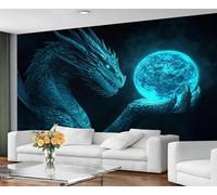 GIVLWF Wallpaper - Western Dragon Home Decor & Mural, Magic Dragons Bedroom Wallpaper, Fantasy Animals Wall Paper for Living Room, Large Wall Mural (Not Self-Adhesive)