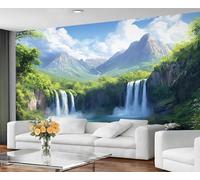 GIVLWF Waterfall Wallpaper, Natural Forest Wallpaper for Living Room, Spring Bedroom Wall Paper, Wall Mural & Home Decor, Non Self Adhesive