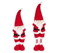 GIVOKE Adjustable Telescopic Christmas Figures, Christmas Standing Santa Claus Dolls with Telescopic Legs, Christmas Doll Figurine Winter Table Decor
