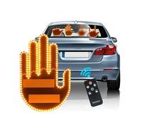 GIVOKE Car Finger Light with Remote Control, 3/4 Gesture Car Back Window LED Sign Light, Car LED Sign Hand Road Rage Signs for Men Women (Battery Required) (Female, 4 Gesture)