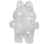 GIVOKE Clear Figure Display Bag with Keychain, Monsters Plush Figure Doll Clear Bag Outdoor Carrying Case for Mini Doll Collectors (C)