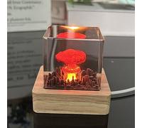 GIVOKE LED Nuclear Explosion Bomb Mushroom Cloud Lamp, 3D Mushroom Cloud Explosion Indoor Lighting USB Night Light Bedside Mood Light, Plug and Play