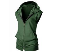 GIVON Women's Lightweight Hooded Vest Sleeveless 1/4 Zip Pullover Casual Hoodie Sweatshirt with Pockets, Dcf512-hunter Green, S