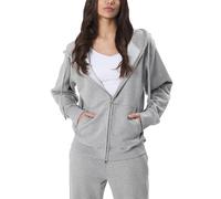 GIVON Women's Zip Up Hoodie Soft Thick French Terry Two Way Zipper Sweatshirt with Pockets Full Zip Cozy and Warm, Dcf308-grey, XL
