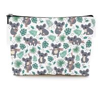 Givotin Small Makeup Bag for Purse Cute Canvas Waterproof Cosmetic Bags for Women Zipper Travel Toiletry Pouch, Koala Makeup Bags, Size: 10"W x 7"H. Hold All Your Necessities, Koala Cosmetic Bags