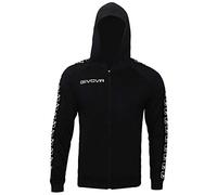 Givova Band Unisex Adult Zip Sweatshirt (Pack of 1) Black