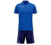 Givova Street Short Sleeve Set Blue 2XL Men