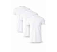 GIVOVA Men's Cotton Underwear T-Shirts, Pack of 3, 100% Cotton, Crew Neck, White or Black or Blue, Regular Fit, Breathable, Hypoallergenic, 3 white, M