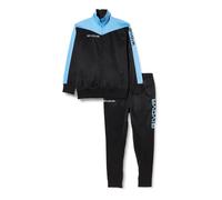 Givova Men's Tracksuit, Black/Light Blue, XXS