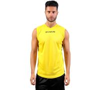 Givova ONE FLUORESCENT YELLOW SLEEVELESS SHIRT Size L