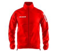 Givova Rain Jacket Wind REGENSCHUTZ, Rot/weiß, S